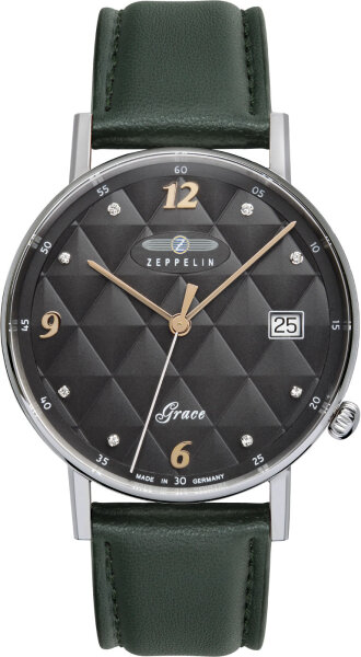 Damklocka Veganskt läderarmband Schweiziskt kvartsverk - Zeppelin Modell: 74412_n