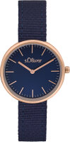 Damklocka rostfritt stål textilband - s.Oliver...