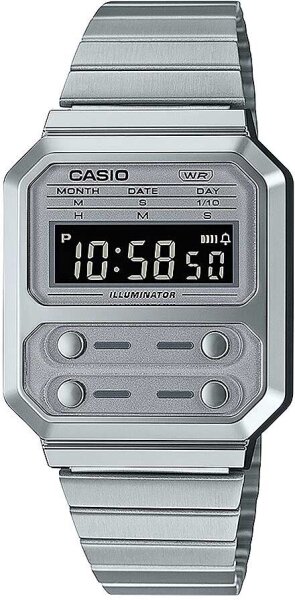 Herrklocka kalender, stoppfunktion - Casio Modell: A100WE-7BEF