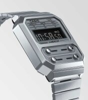 Herrklocka kalender, stoppfunktion - Casio Modell: A100WE-7BEF