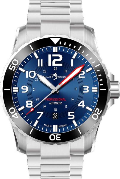 Blå Keramisk dykarklocka - Marc and Sons Modell: MSD-050-02-S