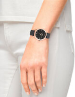 Damklocka med roséguldfärgat rostfritt...