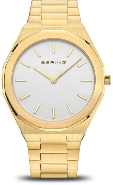 Herrklocka, blå urtavla, lysande visare och index, safirglas - Bering Modell: 19641-730