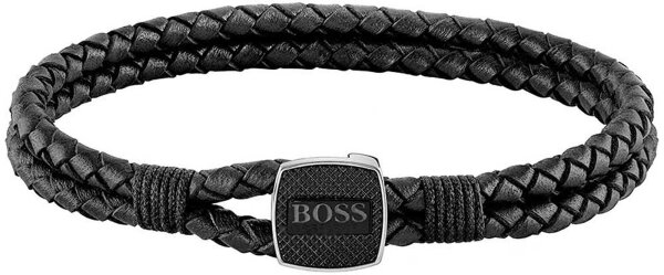 Boss Jewelry 1580047M armband av läder - svart
