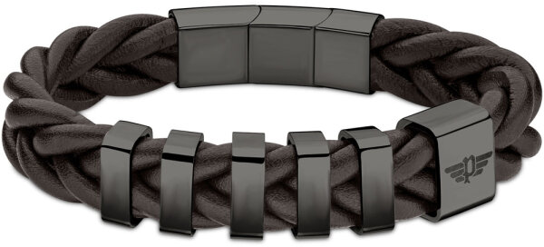 GEAR flätat armband med rostfria ståldetaljer - Police Modell: PEAGB2211526