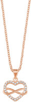 Halsband hjärta med stenar och evighetssymbol – s.Oliver Jewelry Modell: 2020988-