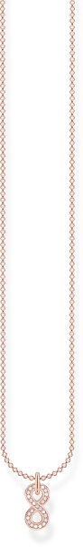 Halsband med infinity-hängen – 750 roséguldsplätering