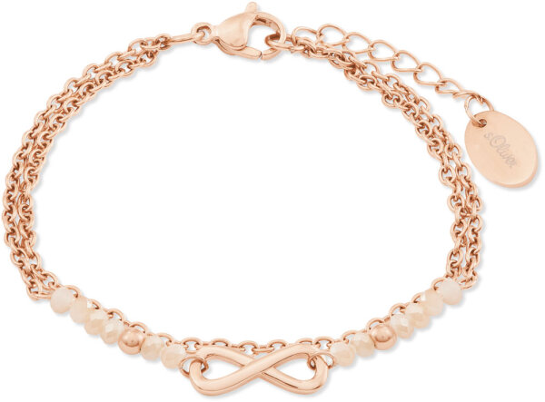 Tvåradigt armband med infinity-hänge – s.Oliver Jewelry Modell: 2022717