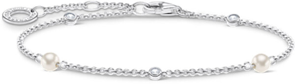 Armband med pärlor och stenar – 925 sterlingsilver