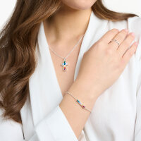 Armband med färgade stenar – 925 sterlingsilver