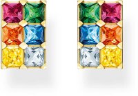 Stiftörhängen med färgade stenar –...