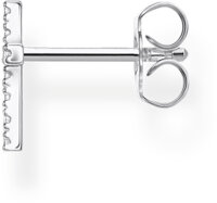 Enkel stiftörhänge kors med zirkoniastenar – 925 sterlingsilver