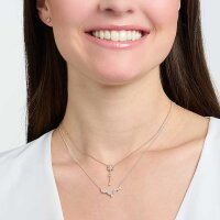 Halsband iskristaller med vita stenar – 925 sterlingsilver