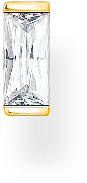 Enkel stiftörhänge med små stenar – 750 gulguldsplätering