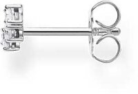 Enkel stiftörhänge med vita stenar – 925 sterlingsilver