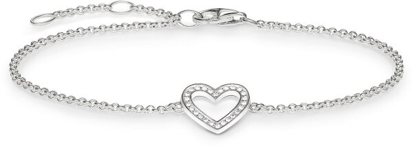 Armband med hjärta och stenar – 925 sterlingsilver