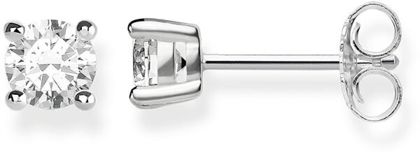 Stiftörhängen med vit sten – 925 sterlingsilver