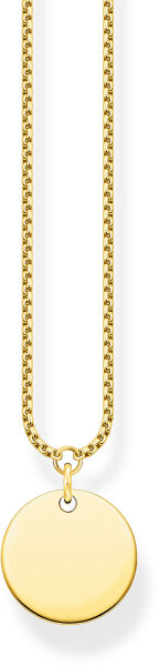 Halsband med myntberlock – 750 gulguldsplätering