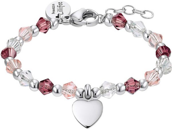 Prinzessin Lillifee 2034005 armband med hjärthänge och glaskristaller