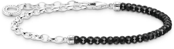 Armband med berlocker, pärlor och länkar – 925 sterlingsilver