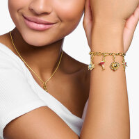 3D-glob-berlock i färger – 750 gulguldsplätering