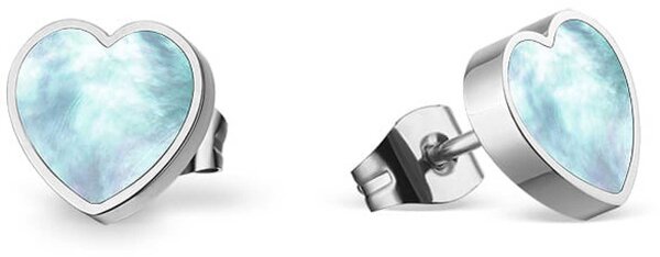 Örhängen i rostfritt stål i hjärtform - Bering Jewelry Modell: 715-17-05