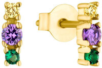 Stiftörhängen med färgglada stenar -...