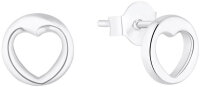 Stiftörhängen med hjärtutskärningar -...