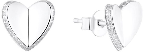 Stiftörhängen med hjärtan och stenar - s.Oliver Jewelry Modell: 2035757