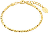 Pansararmband i rostfritt stål IP guld - s.Oliver...