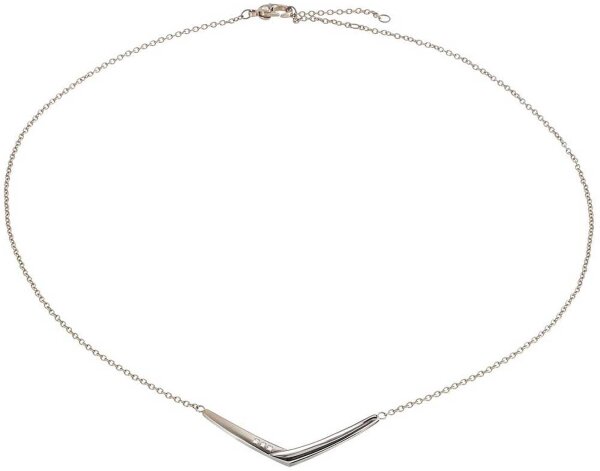 Collier i rent titan med 3 diamanter - Boccia Jewelry Modell: 08046-03