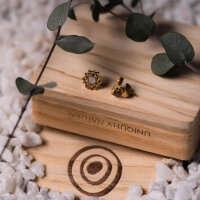 Composition örhängen med vit pärlemor - Holzkern Modell: Jewelry