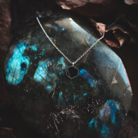 Facade halsband med fyrkantigt marmorelement-hänge - Holzkern Modell: Jewelry