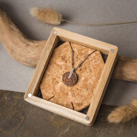 Opacity halsband med runt träelement-hänge - Holzkern Modell: Jewelry