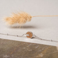 Opacity armband med runt träelement-hänge - Holzkern Modell: Jewelry