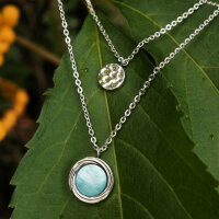 Zendala layering-halsband med pärlemor/silver - Holzkern Modell: Jewelry