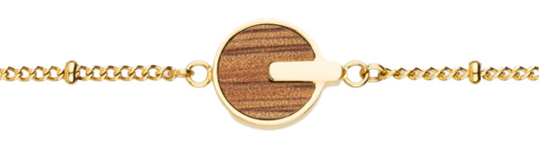 Opacity armband med runt träelement-hänge - Holzkern Modell: Jewelry