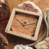 Pigment halsband med runt träelement-hänge - Holzkern Modell: Jewelry