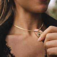 Stencil halsband med runt hänge - Holzkern Modell: Jewelry