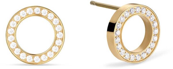 Pendientes de botón circulares con piedras - Bering Jewelry modelo: 718-27-05 (översätts ej, se anmärkning nedan)