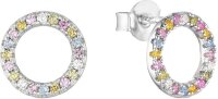 Pendientes de botón circulares con piedras multicolores - s.Oliver Jewelry modelo: 2037841 (översätts ej, se anmärkning nedan)
