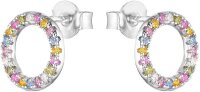 Pendientes de botón circulares con piedras multicolores - s.Oliver Jewelry modelo: 2037841 (översätts ej, se anmärkning nedan)