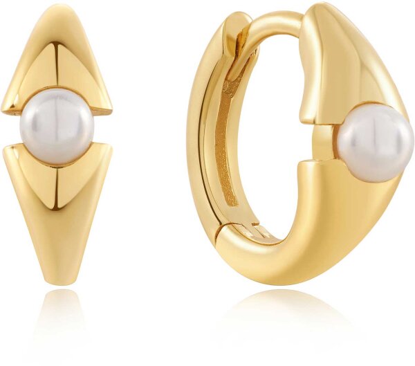 ANIA HAIE E054-03G geometriska creoler med en pärla