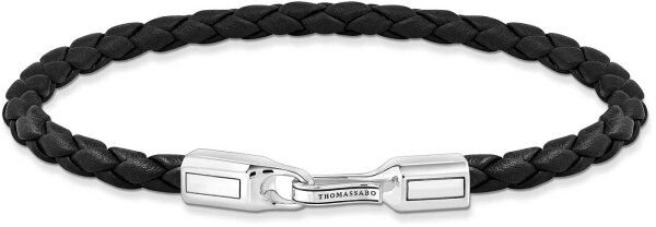 Smalt flätat läderarmband - Thomas Sabo Modell: A2147-682-2-L19