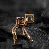 Awakening Ohrringe (Marmor/Gold) stiftörhängen med kedjehänge - Holzkern Modell: Jewelry