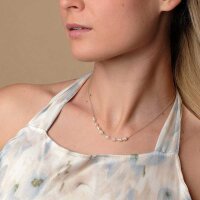 Familytie Halskette (Perle/Silber) fin kedja med pärlhänge - Holzkern Modell: Jewelry