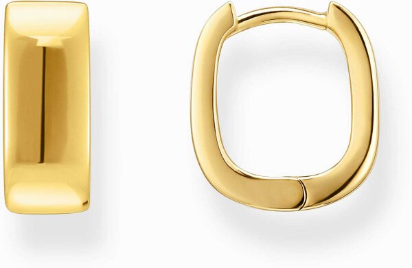 Guldfärgade creoler med kantig form och minimalistisk design - Thomas Sabo Modell: CR743-413-39