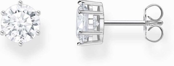 Stiftörhängen med stor, vit zirkoniasten i briljantslipning - Thomas Sabo Modell: H2300-051-14