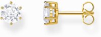 Stiftörhängen med vit zirkoniasten i...