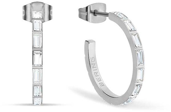 Creoler i rostfritt stål med stenar - Bering Jewelry Modell: 738-17-05